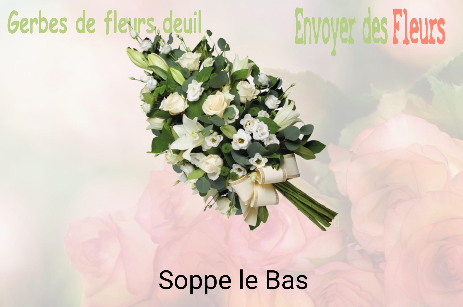 Gerbe de fleurs de deuil livrée à Soppe-le-Bas